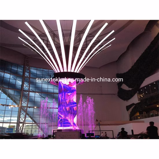 Поставка с фабрики Мягкая кривая Изогнутый гибкий круг Круглый настенный коммерческий специальный дизайн Форма Легкий вес P2 P2.5 P3 P4 P5 Модуль светодиодного дисплея для видеостены