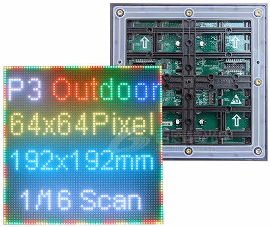 Lofit Outdoor P6 Светодиодная панель дисплея Шкаф 500x500 мм Алюминий Водонепроницаемый Открытый 192x192 P3 P6